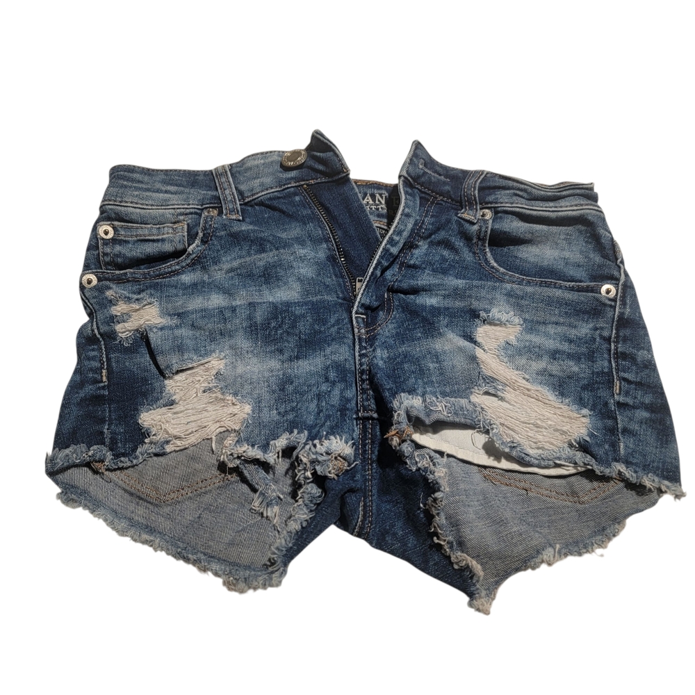 American Eagle Blue Jean Shorts Distressed Cut-Offs